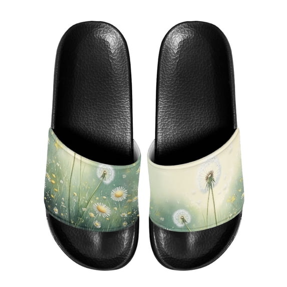 HELLHERO Dandelion Daisy Anti-Slip Slide Sandals, Lightweight EVA Slippers for Outdoor House