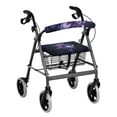 thumbnail image 1 of HELLHERO Dark Blue and Purple Rose Rollator Walker Seat and Backrest Rollbar Covers Set Backrest Covers Breathable Reusable Easy to Install for Seniors, 1 of 7