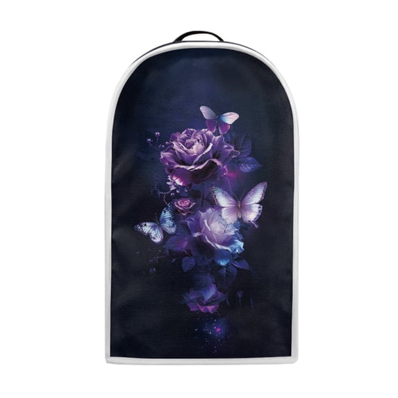 HELLHERO Dark Blue and Purple Rose Coffee Machine Dust Cover for Kitchen Use Dustproof