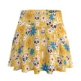 thumbnail image 1 of HELLHERO Day of the Dead Sugar Skulls Vibrant Yellow with Pockets Tennis Skirt, Soft Built-in Shorts Polyester Spandex Golf Skirts for Outing Pickleball Daily Wear, 1 of 9