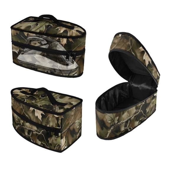 HELLHERO Dead Maple Leaf Pattern Portable Iron Storage Bag Polyester Portable with Zipper Closure, Case Only
