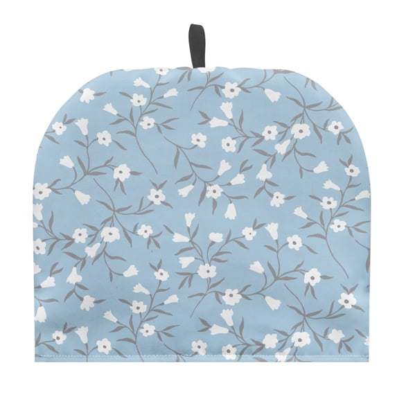 HELLHERO Delicate Floral Vine Coffee Pot Cloth Covers Dust Proof Easy to Clean with Polyester Canvas for Creative Gifts