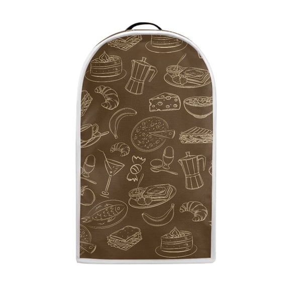 HELLHERO Dessert Sketch Design Dust Cover with Hand Strap Thickened Protective Case Lightweight Easy to Clean for Thanksgiving