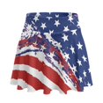 thumbnail image 1 of HELLHERO Distressed American Flag Stripes Elastic Women's Tennis Skirt, Two Pockets with Pockets Polyester Spandex Fabric Golf Skorts for Hiking Daily Wear Yoga, 1 of 9