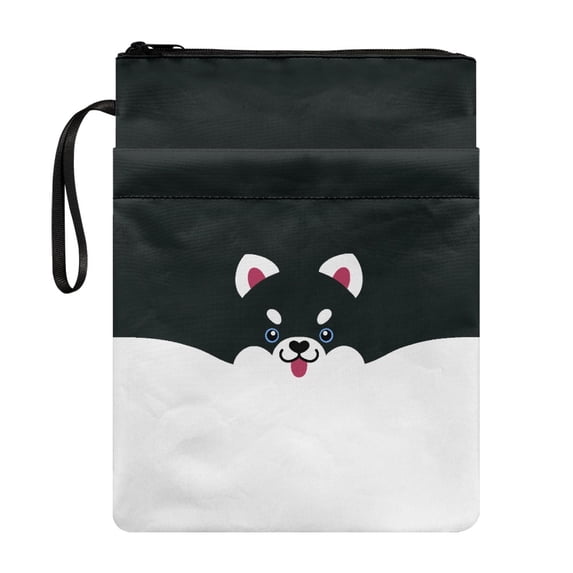HELLHERO Dog Pattern Polyester Book Organizer Bag for Classmate - Classic for Journal Lightweight, 8.66 x 11.42 Inch