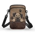 thumbnail image 1 of HELLHERO Dog Paw Print Pattern Small Crossbody Purse for Women Polyester Cross Body Purse with Double Deck, 1 of 7