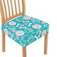 thumbnail image 1 of HELLHERO Dog Paw Print Seat Covers for Dining Chairs, Stretch Fit Washable Chair Cushion Protectors, Removable Kitchen Chair Slipcovers, Blue, 1 of 7