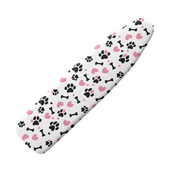 HELLHERO Dog paw 15" x 54" Ironing Board Cover, 3 Pairs of Hook and Loop Fastener Straps,Elastic Edges, Iron Board Cover with Scorch Resistant Thick Padding