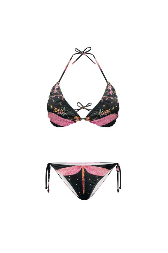 Dragonfly Bloom Bag Spandex Bathing Suit Light Plus Size Plus Size Design Two Piece