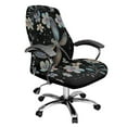 thumbnail image 1 of HELLHERO Dragonfly Flower Print Office Chair Cover, Anti Scratch Rotating Chair Cover, Dustproof Stretchable Computer Seat Protector, 1 of 7