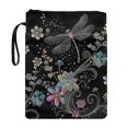 thumbnail image 1 of HELLHERO Dragonfly Flowers Books Sleeve, 11.4 Inch X 8.66 Inch with Waterproof for Book Club Gifts Paperback Book Cover, Book Organzier Holder Retro, 1 of 8