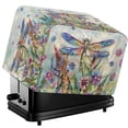 thumbnail image 1 of HELLHERO Dragonfly Flowers Print Toaster Cover for 4 Slice, Stain-Resistant Kitchen Appliance Protector, Washable Waterproof Bread Machine Cover, 1 of 8