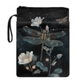 thumbnail image 1 of HELLHERO Dragonfly Flowers Student Gift Bag Bible Cover with Zipper Lightweight Polyester Protector Wrap Bag Waterproof for Books Lovers Bible or Book Reader 11.42 x 8.66 Inch 1 pc, 1 of 8