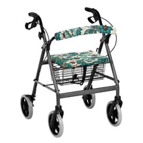 HELLHERO Dragonfly Flowers Walker Rollator Seat Back Cover Removable and Washable Rollator Seat Cover and Waterproof Easy to Use