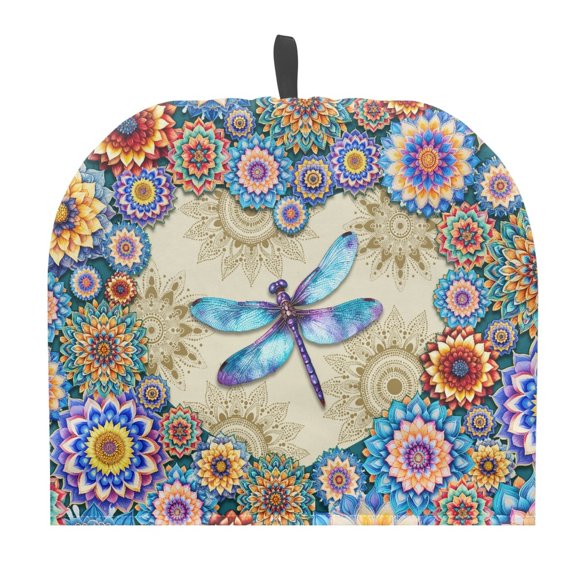 HELLHERO Dragonfly Mandala Style Teapot Dust Cover Dust Proof Keep Warm for Creative Gifts