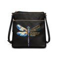 thumbnail image 1 of HELLHERO Dragonfly Print Women's Shoulder Crossbody Bag, PU Leather Waterproof Durable Zipper Purse for Daily Outings and Short Travel, 1 of 7