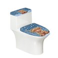 thumbnail image 1 of HELLHERO Durable Toilet Lid Cover Polyester Toilet Lid and Tank Cover Sets Cow, 1 of 8
