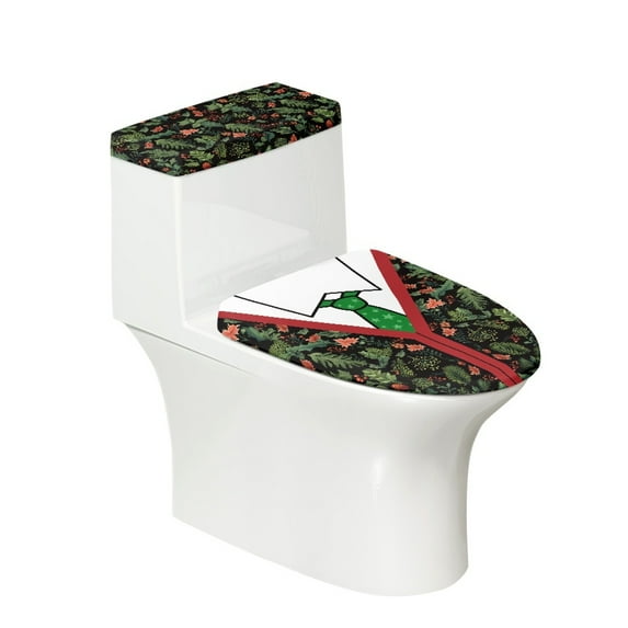 HELLHERO Durable for Hotel Home Soft Bathroom Toilet Cozy Set Fits All Toilet Shapes Adjustable Washable