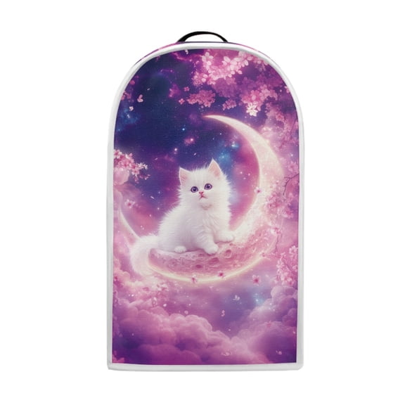 HELLHERO Dust Cover for Kitchen Home Washable, Elastic Coffee Maker Protection 15.94"H x 9.45"L x 7.28"W Cat and Moon Pattern