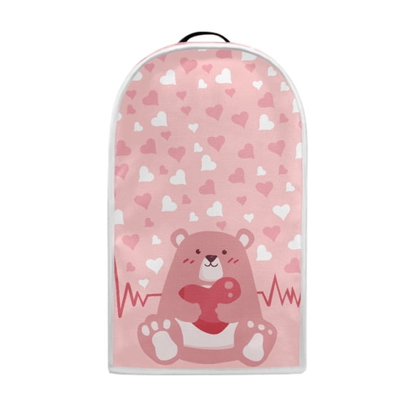 HELLHERO Dust Cover for Kitchen Home Waterproof, Reusable Protects Blenders Processors 15.94"H x 9.45"L x 7.28"W, Heart-Shaped Bear