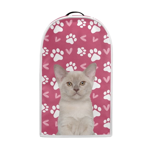HELLHERO Dust Cover with Univesal Foldable Kitchen Accessories Oil Proof Reusable for Christmas, Cat Paw Print Pattern