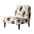 thumbnail image 1 of HELLHERO Dustproof Accent Chair Cover for Dining Room, Stain Protection Armless Accent Chair Protector, Black Cat Spider web, 1 of 8