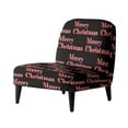 thumbnail image 1 of HELLHERO Dustproof Armless Accent Chair Soft Cover for Dining Room, Elastic Bottom Armless Accent Chair Cover, Merry Christmas Print, 1 of 8