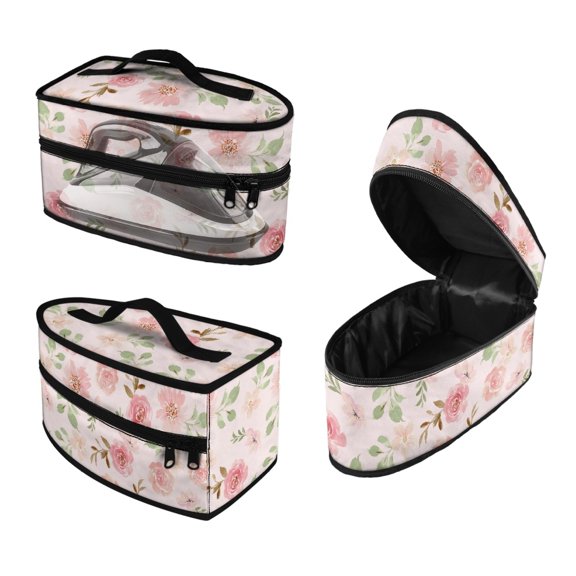 HELLHERO Dustproof Travel Home Iron Storage Case Lightweight Portable Garment Steamer Case Rose Christmas Gift, Bag Only