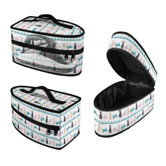 HELLHERO Dustproof Travel Iron Organizer Rabbit Pattern Design with Smooth Zipper Travel Iron Storage Holder Bag, Bag Only