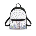 thumbnail image 1 of HELLHERO Easter Bunny Floral Pattern Lightweight Travel Backpack Front Pocket Purse Backpack for Shopping Hiking, Polyester Easy to Carry Mini Backpack, 1 of 8