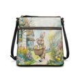thumbnail image 1 of HELLHERO Easter Bunny Illustration Water-Resistant Purse Satchel for Daily Wear Work, Durable Waterproof Crossbody Purse Adjustable Strap Ladies Shoulder Purse, 1 of 7