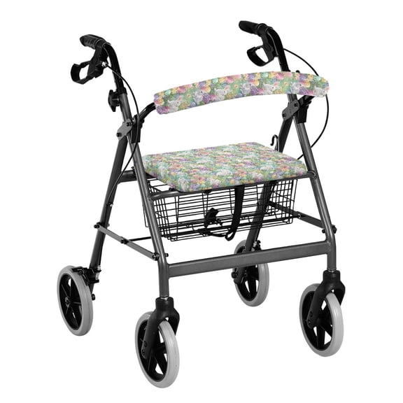HELLHERO Easter Bunny Rollator Walker Seat Back Covers Walker Covers and Elderly Anti-Slip Cover Dust Proof and Elderly Adults