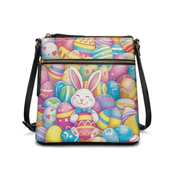 HELLHERO Easter Egg Satchel Bag, Stylish Ladies Single Shoulder Bag PU Leather Fashion Purse Satchel for Shopping Travel