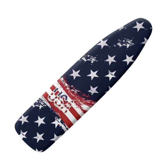 HELLHERO Easy Installation 15x54 Ironing Board Cover and Pad - Elastic Edge, Applicable Standard Size Iron Board Cover, Stain Resistant, Setup for Effortless Ironing Experience, Stars and stripes