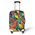 thumbnail image 1 of HELLHERO Easy Washing Travel Baggage Cover for Vacation Long Distance Travel, Polyester Ammonia Breathable Luggage Protective Case, Colorful Leaf Pattern Design, 1 of 7
