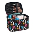 thumbnail image 1 of HELLHERO Effortless Organization Portable Makeup Organizer Case Portable Hanging Organizer Claw Print Bone Pattern 8.86 x 6.5 x 5.9 Inches, 1 of 6