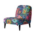thumbnail image 1 of HELLHERO Elastic Bottom Armless Accent Chair Cover for Hotel, Stay in Place Armless Accent Chair Protector, Vibrant Floral Print, 1 of 8