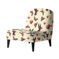 thumbnail image 1 of HELLHERO Elastic Bottom Armless Accent Chair Soft Cover for Living Room, Dustproof Armless Accent Chair Cover Slipcover, Valentine Hummingbird, 1 of 8