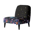 thumbnail image 1 of HELLHERO Elastic Bottom Slipper Chair Cover Soft Fabric Stain Protection Armless Accent Chair Cover Slipcover for Living Room, Moon Star Flower Field, 1 of 8