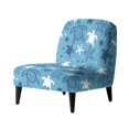 thumbnail image 1 of HELLHERO Elastic Bottom Soft Fabric Armless Accent Chair Washable Cover for Armless Chair, Armless Accent Chair Soft Cover Sea Turtle and Starfish Design, 1 of 8
