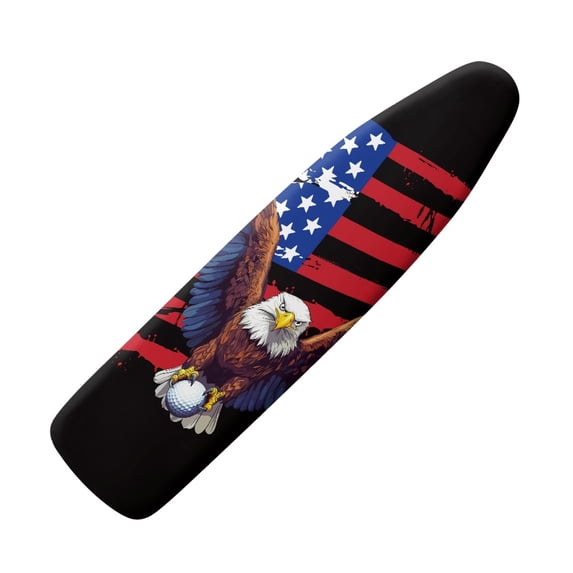 HELLHERO Elastic Edge Ironing Board Covets Easy to Install Replacement Polyester Fabric 15x54 Inch, Eagle Stars Stripes