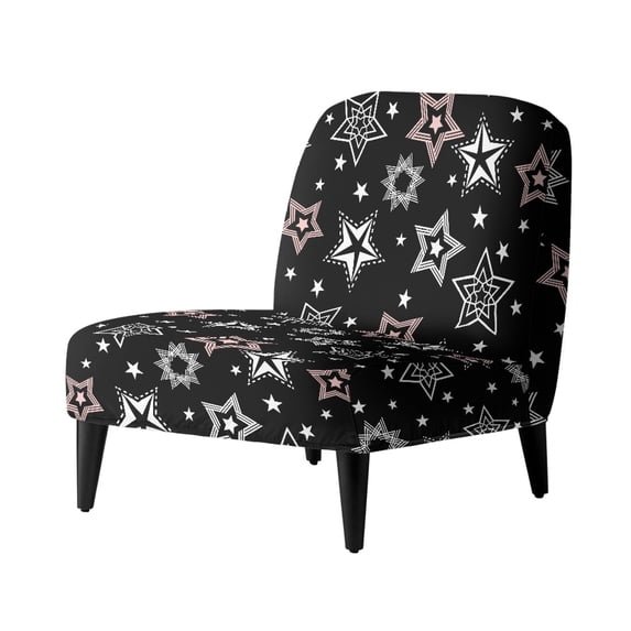HELLHERO Elastic Feature Dustproof Armless Accent Chair Protector for Armless Chair, Armless Accent Chair Soft Cover Stars
