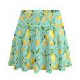 thumbnail image 1 of HELLHERO Elastic Women's Athletic Golf Skorts Skirts for Hiking Tennis, Lemons Green Leaves Polyester Spandex Blend Breathable Active Skort Built-in Shorts, 1 of 9
