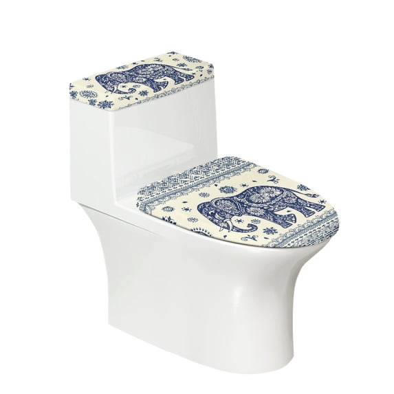 HELLHERO Elephant Stylish - Soft, Elastic Bottom Bathroom Seat Covers for Bathroom, Stretch