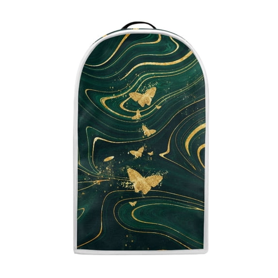 HELLHERO Emerald Gold Butterflies Stylish Kitchen Blender Dust Covers with Proof Stain Hand Strap Protects Blenders Processors Kitchen Counter