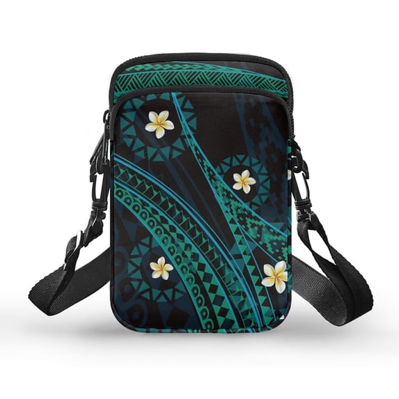 HELLHERO Ethnic Geometric Blue Pattern Lightweight Shoulder Bag Polyester for Adults