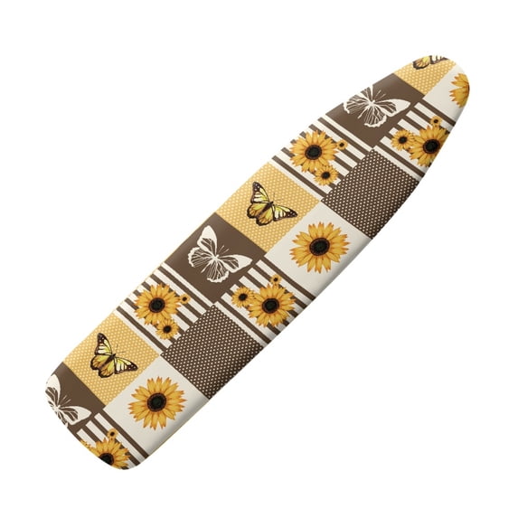 HELLHERO Extra Thick Ironing Board Cover, 15x54 Ironing Board Cover, Resist Scorching and Staining,Elastic Edges, Butterfly Sunflowers