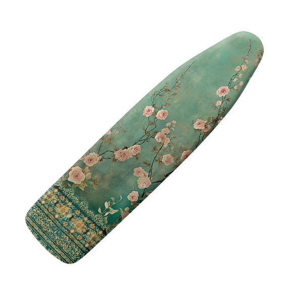 HELLHERO Extra Thick Ironing Board Cover and Pad, 15x54 Ironing Board Cover, Resist Scorching and Staining, Elastic Edges, Vintage Roses
