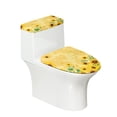 thumbnail image 1 of HELLHERO Fashion for Bathroom Fits All Toilet Shapes Toilet Cover Set Soft Adjustable Non-Slip Yellow Pattern, 1 of 6