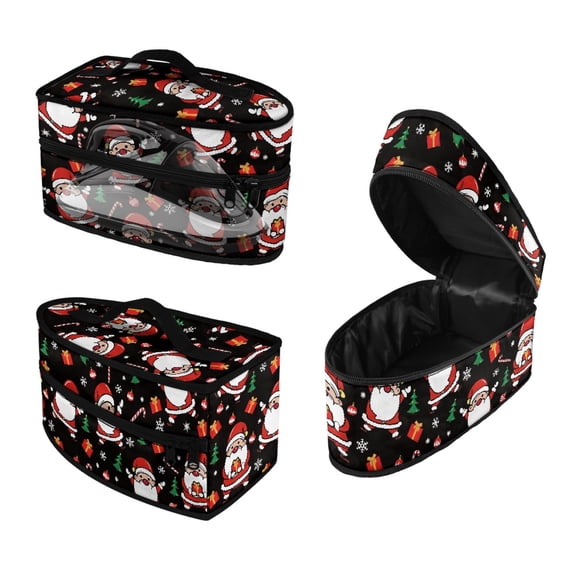 HELLHERO Father Christmas Portable Steam Iron Bag Zipper Closure Portable Steamer Carrying Case Travel Carrying Case, Case Only